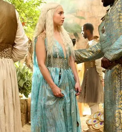 Game Of Thrones Daenerys Targaryen Qarth Dress Party Halloween Cosplay Costume 3 