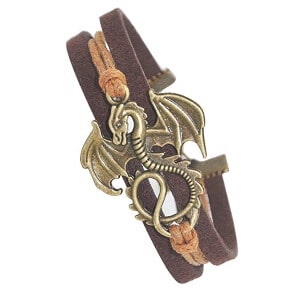 Daenerys Targayen dragon leather bracelet