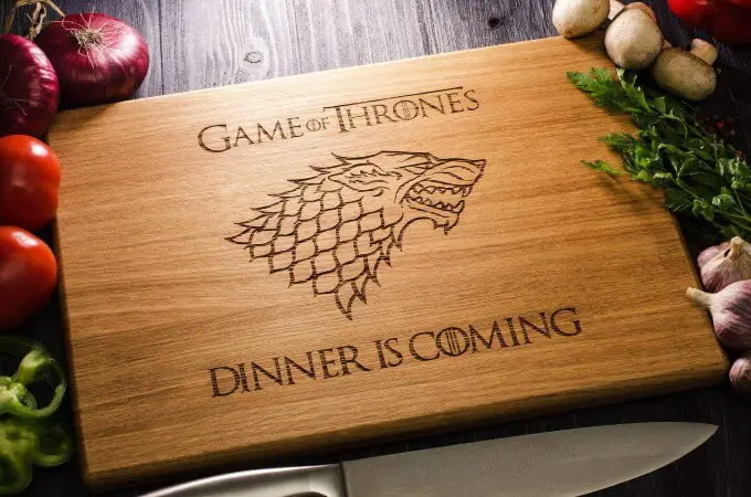 Dinner is Coming Cutting Board