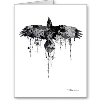 Game of Thrones Raven Christmas card