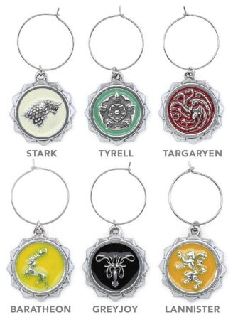 House Sigil Wine Glass Charms