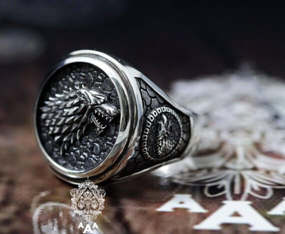 House Stark Direwolf Ring