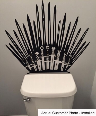 Iron Throne Toilet Decals