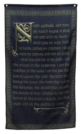 Nights Watch Oath Wall Banner