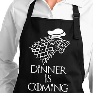 dinner is coming apron