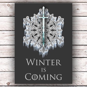 winter is coming Christmas card