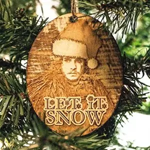 Game of Thrones Jon Snow Let it Snow Etched Glass Christmas Ornament Game of Thrones TV show book